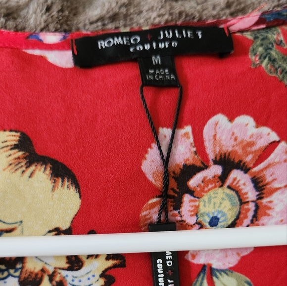 Red, floral, maxi dress. - Picture 2 of 4